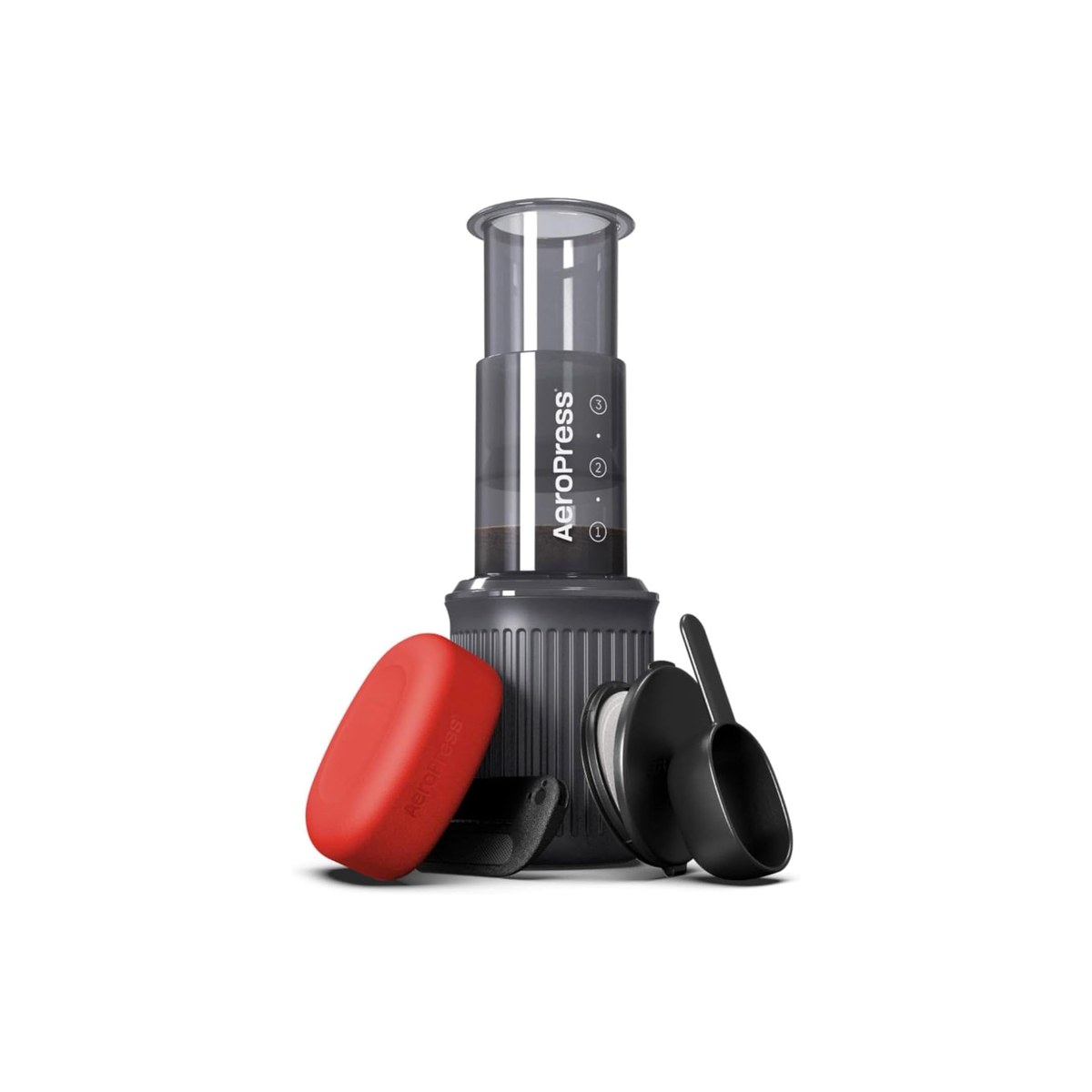 AeroPress Go Portable Coffee Maker Kit, Manual Press Brewer for Travel and Camping, Brews in About Two Minutes (ASIN B07YVL8SF3)