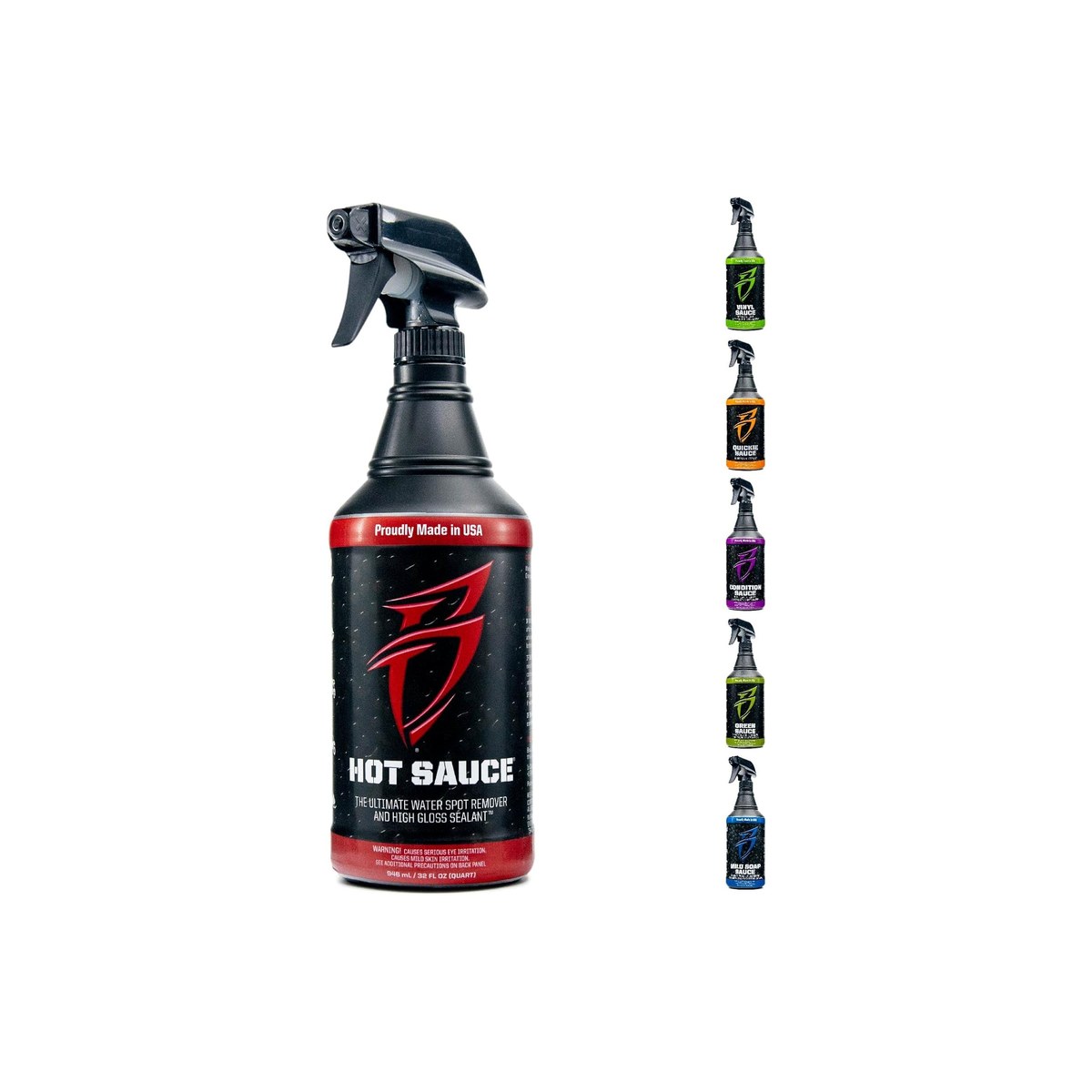 Boat Bling Hot Sauce High-end Hard Water Spot Remover with High-Gloss Wax Sealants, 32 oz