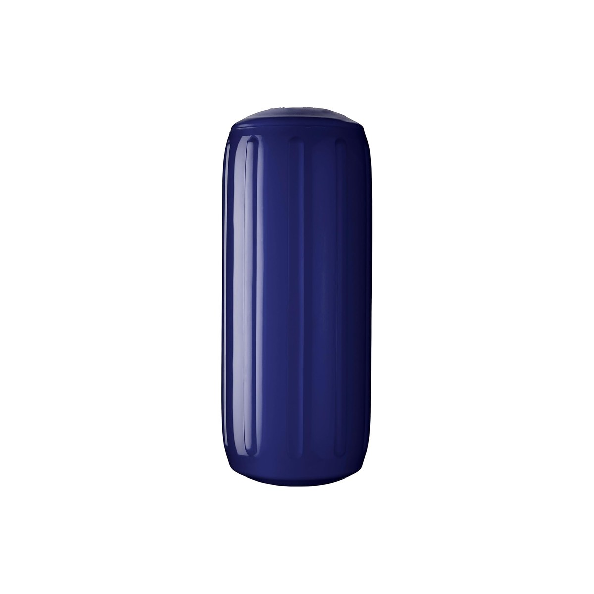 Polyform HTM-Series Boat Fender (hole-through-middle one-piece molded PVC cylindrical fender, one line passes through the long axis, reinforced tube ends that resist line pull-through, supple one-piece construction, sized HTM-1 6.3 in by 15.5 in through HTM-4 13.5 in by 34.8 in with the HTM-2 at 8.5 in by 20.5 in shown, a roughly 2 PSI valve on the larger sizes, lifetime warranty that excludes UV breakdown, ASIN B01H43QU22)
