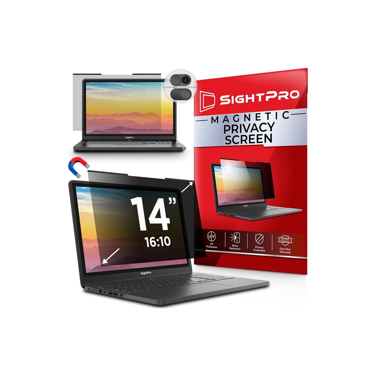 SightPro Magnetic Laptop Privacy Screen 14-inch 16:10