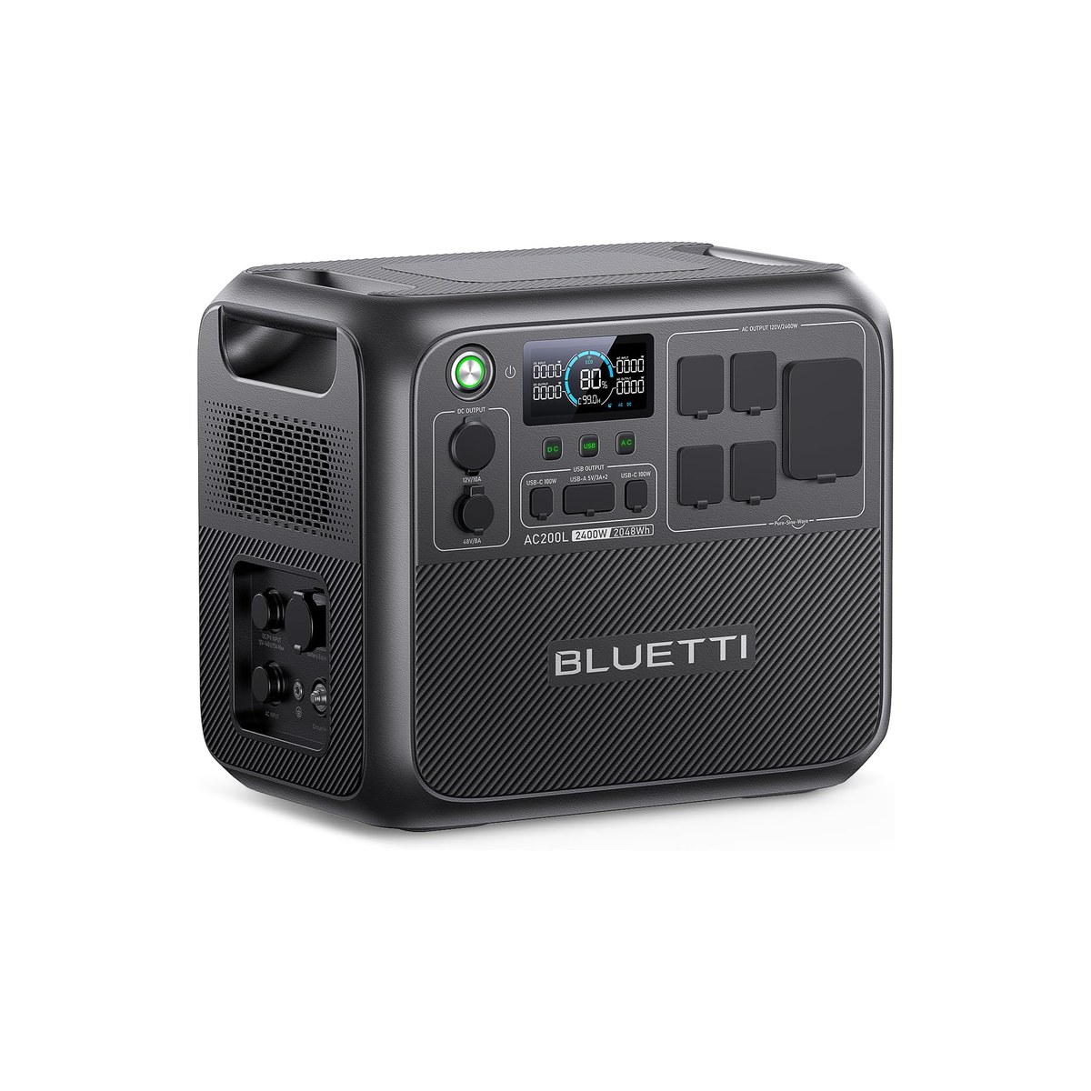 BLUETTI AC200L (2,048Wh LiFePO4, 2,400W, ASIN B0CLGZB3L6)