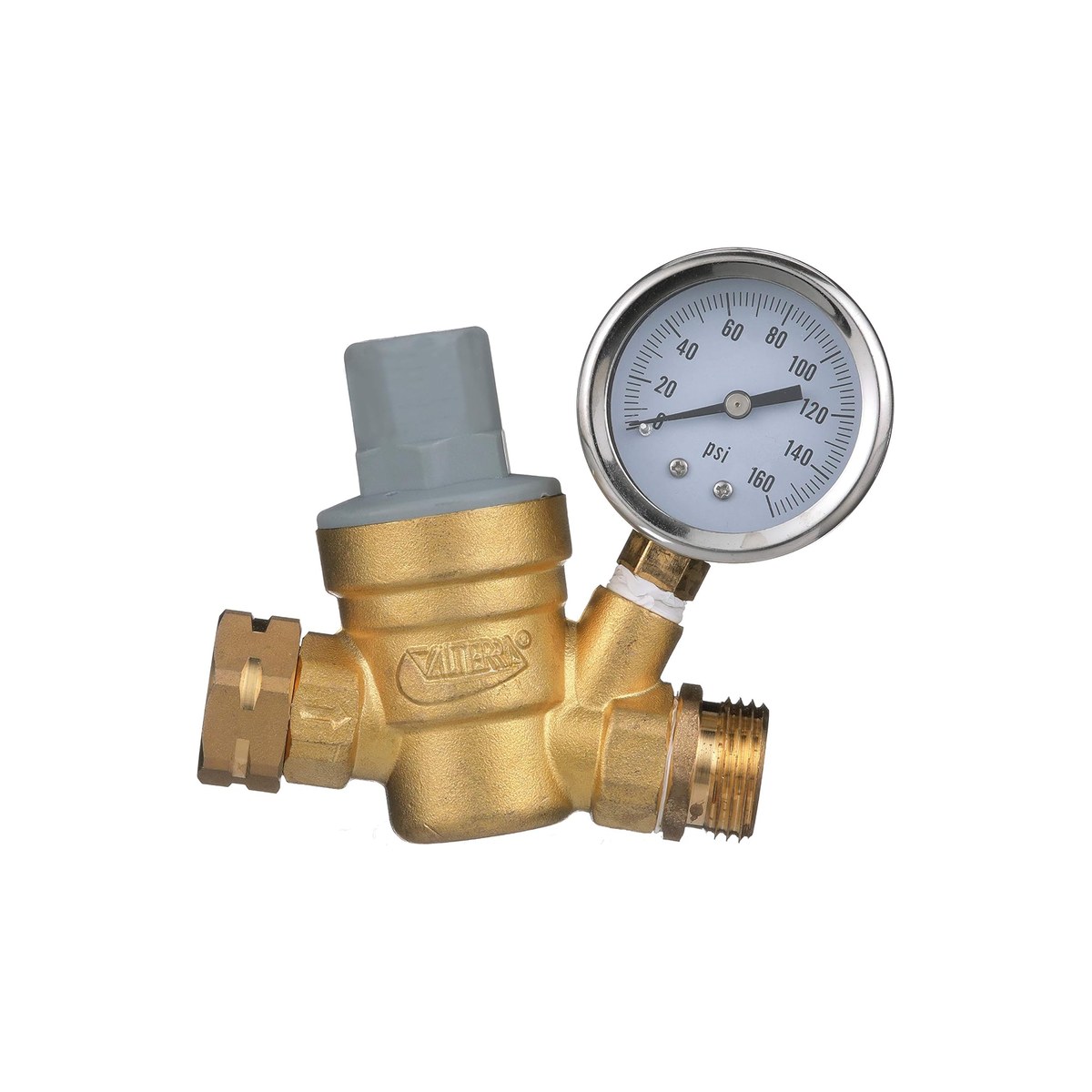 Valterra A01-1117VP Lead-Free Brass Adjustable Water Regulator with Pressure Gauge, High-Flow, Maximum Operating Pressure 60 PSI (ASIN B003YJLAIK)