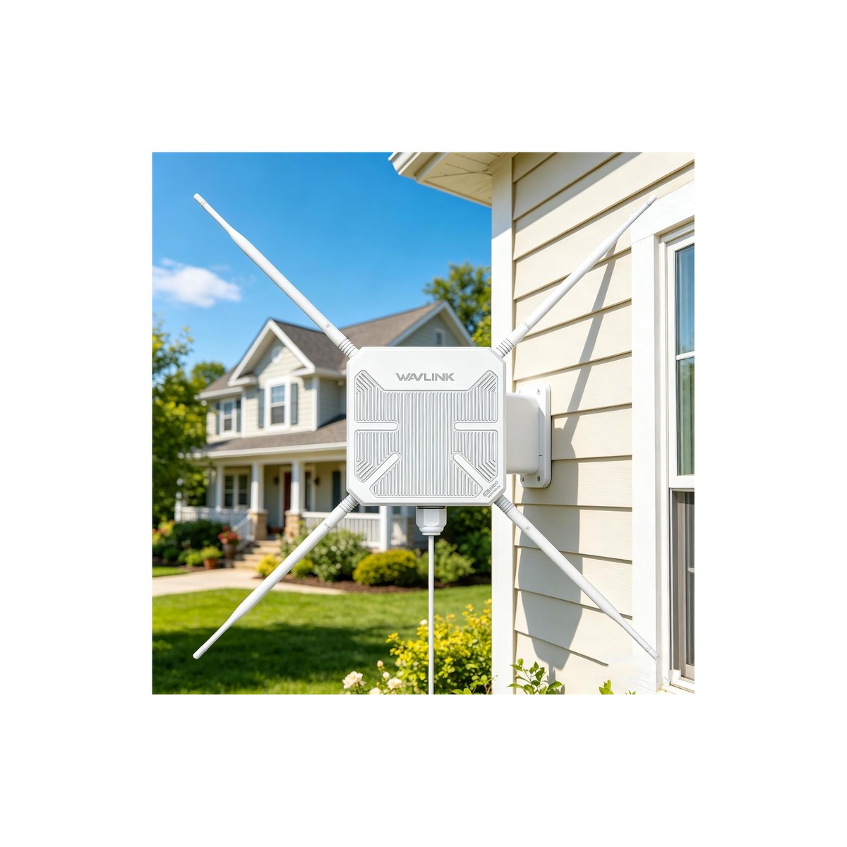 WAVLINK AC1200 Outdoor WiFi Extender, Dual-Band Long-Range WiFi Repeater, 4x7dBi Antennas, PoE, IP65, AP/Repeater/Mesh Modes (ASIN B0DR5PQ9LS)