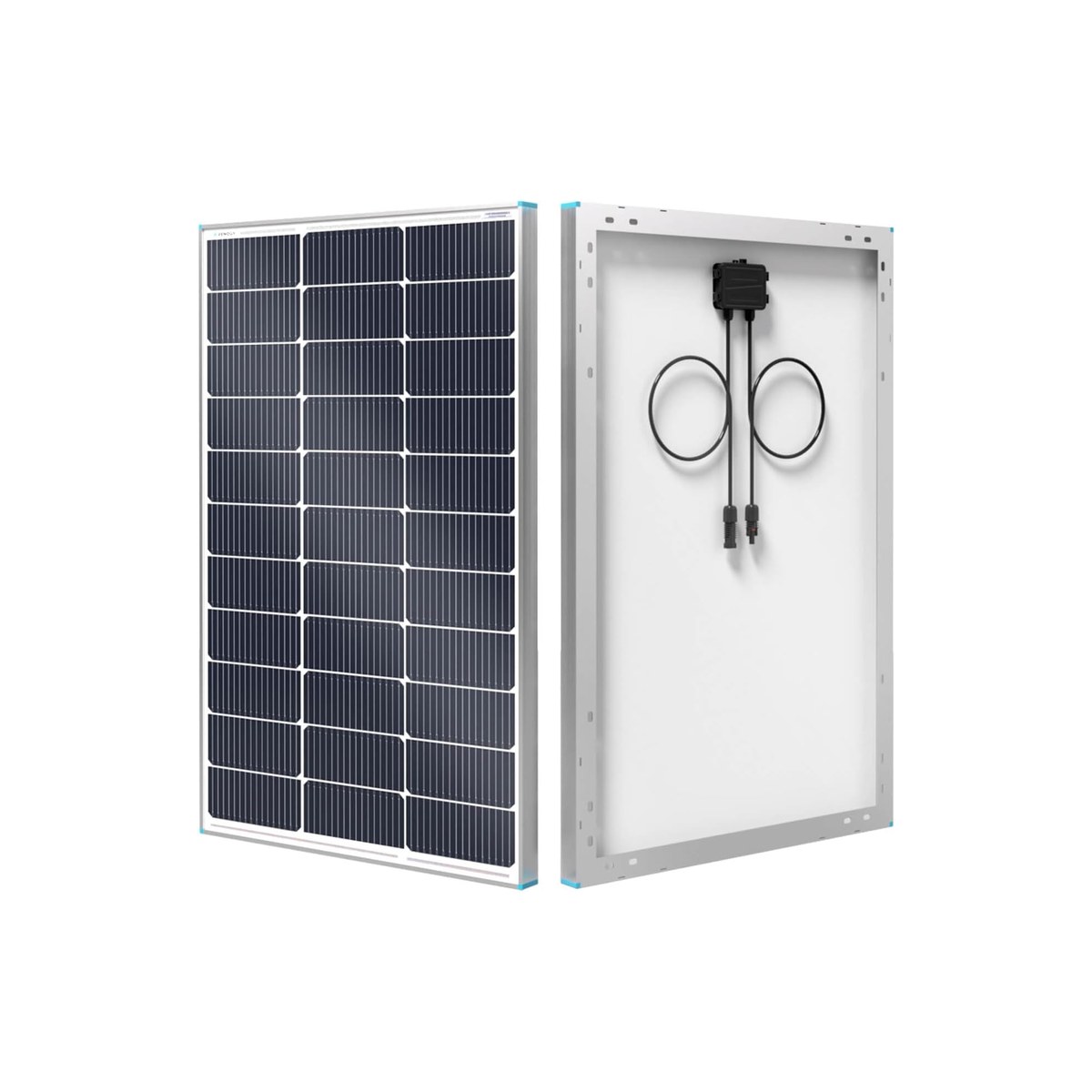 Renogy 100W 12V Monocrystalline (RNG-100D-SS, ASIN B07GF5JY35)